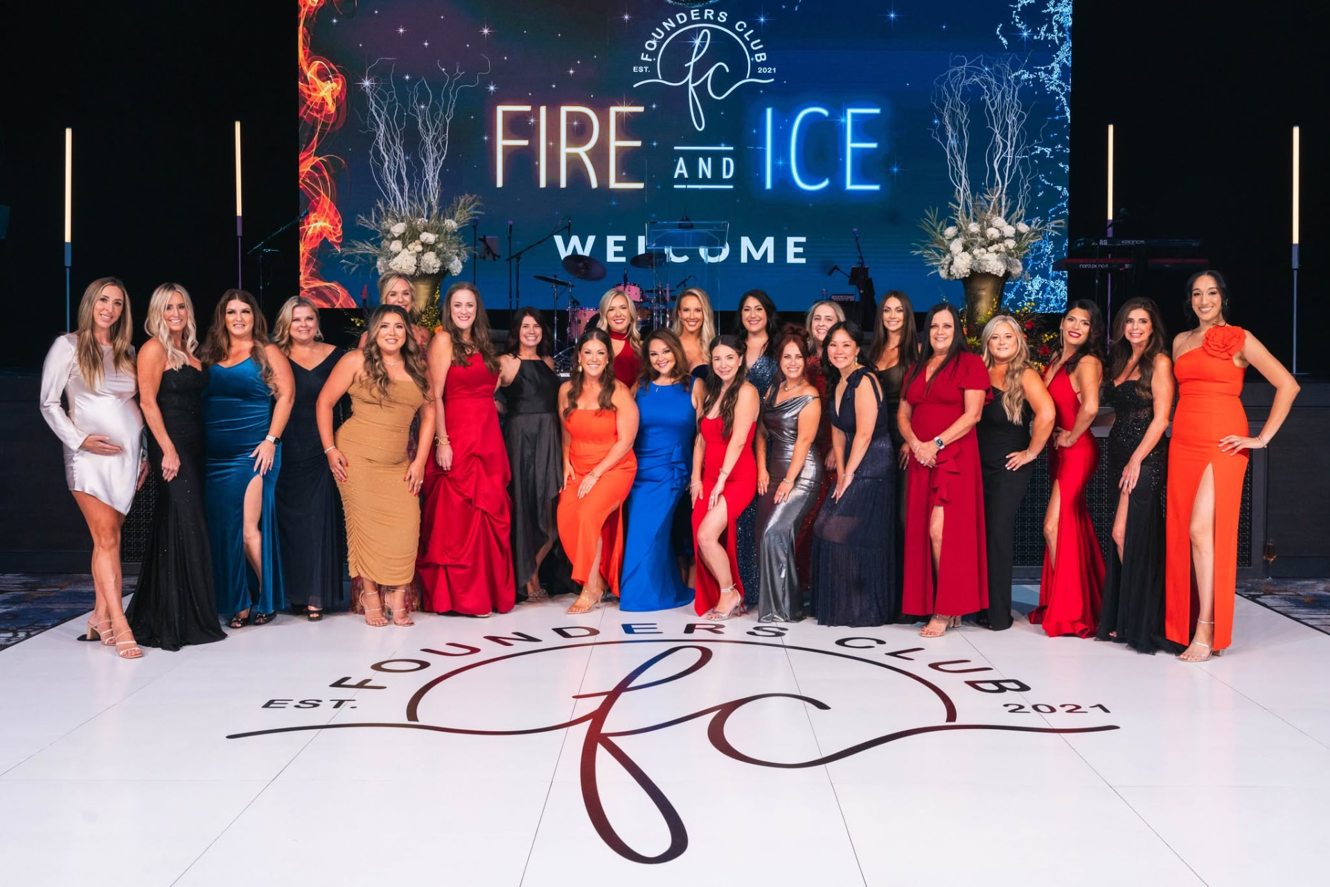 Founders Club members at the Fire and Ice gala, including Kerry Barclay